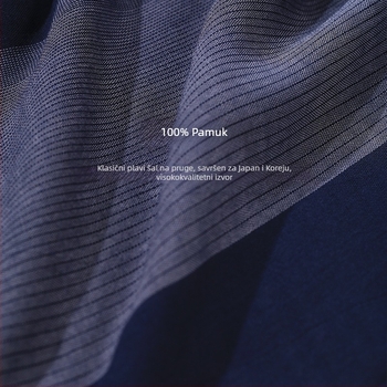 Muški šal od rayona, tanke pruge, warp-knit tkanina, 200×60 cm, umjetnički stil