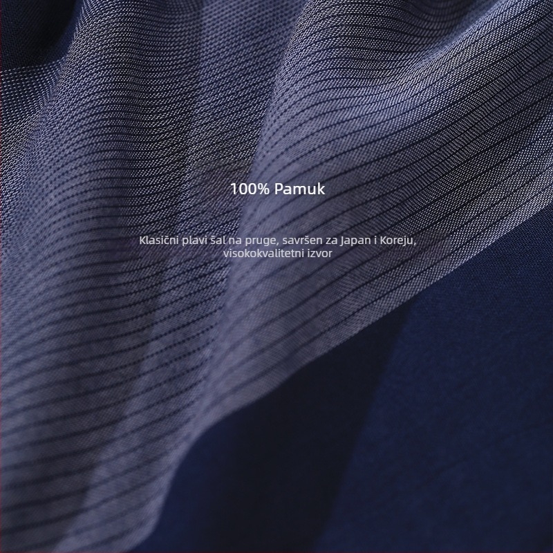 Muški šal od rayona, tanke pruge, warp-knit tkanina, 200×60 cm, umjetnički stil