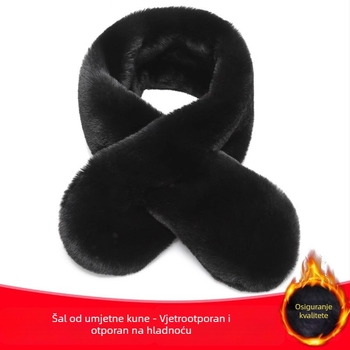 Muški šal s imitacijom norke, gust i topao zimi