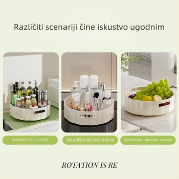 Okretna posuda za začine na kuhinjskom pultu, višenamjenski organizator za ulje, sol, umake i ocat