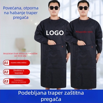 Muška pamuk pregača s dugim rukavima, velika veličina, zaštitna radna odjeća za kućnu uporabu i reklamno tiskanje