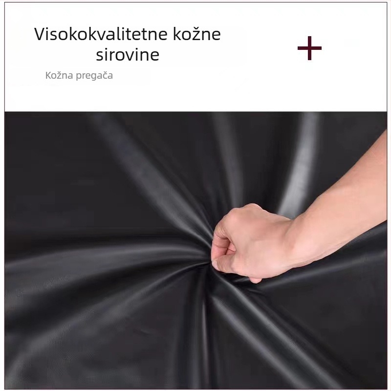 Duga PU kožna pregača za kuhinju – vodootporna i otporna na ulje, bijela