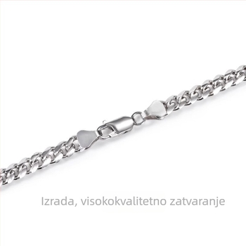 Ručno izrađena muška ogrlica od titan čelika, kubanska lanac – minimalistička i svestrana, tanak lanac za klavikulu, dužina 51–60 cm