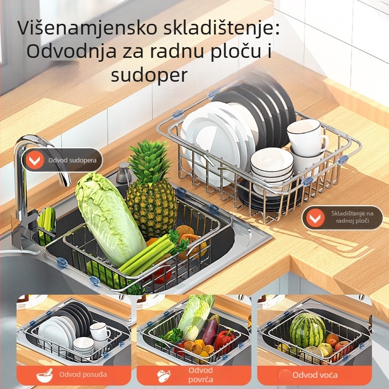 Wow Višefunkcionalni stalak za odvodnju sudova od nehrđajućeg čelika