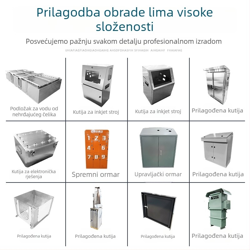 Kućište ormara od nehrđajućeg čelika, obrada lima po narudžbi