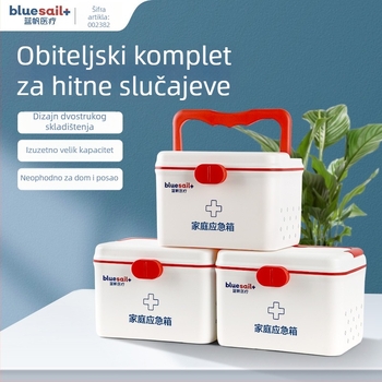 Blue Sail komplet hitne medicinske pomoći i kutija za spašavanje – kućna i studentska upotreba, protupožarna sigurnost i priprema za katastrofe, prva pomoć