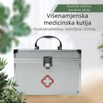 9-inčna kućna kutija za lijekove, aluminijska legura, velika kapaciteta za lijekove, medicinska hitna pomoć i kućne posjete