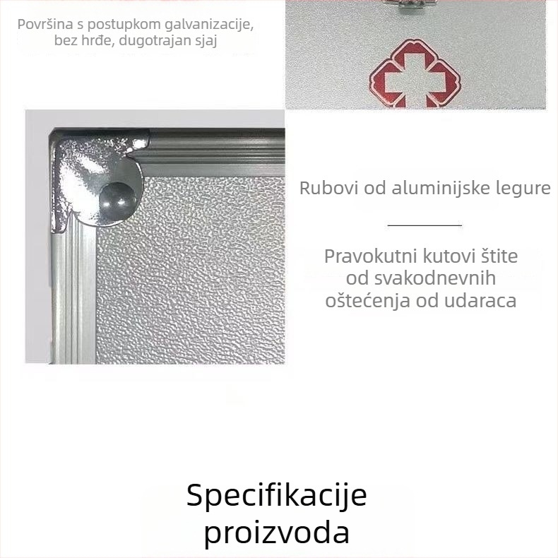 9-inčna kućna kutija za lijekove, aluminijska legura, velika kapaciteta za lijekove, medicinska hitna pomoć i kućne posjete