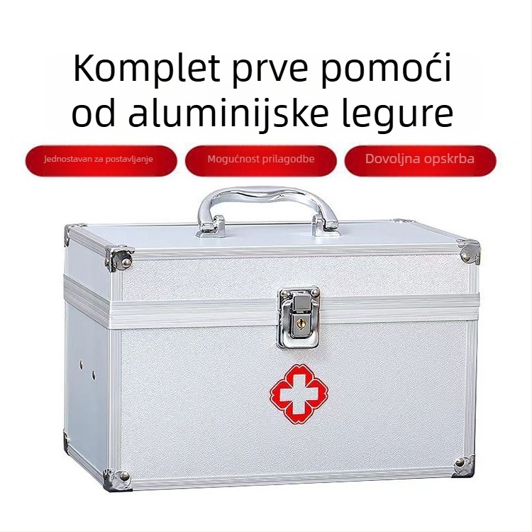 Višeslojna kutija za lijekove s velikim kapacitetom za kućnu upotrebu i kutija prve pomoći