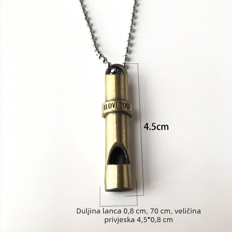 Muški ogrlica od titan čelika s dugim privjeskom, hip-hop stil, unisex