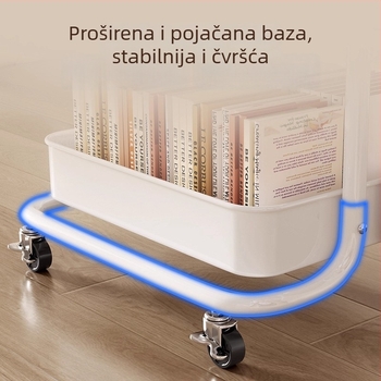 3-etažni metalni mobilni regal na podu, za kuhinju i kupaonicu, spremište na kotačima, kompaktan i praktičan