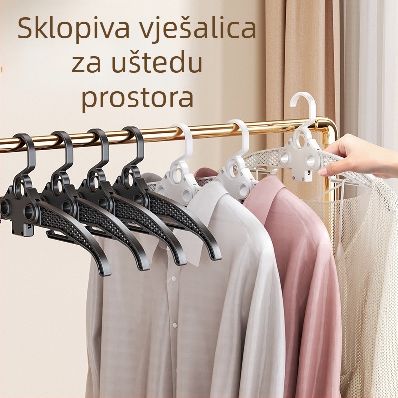 Sklopiva vješalica za odjeću - multifunkcionalna za kućno sušenje, prijenosna za putovanja i na otvorenom