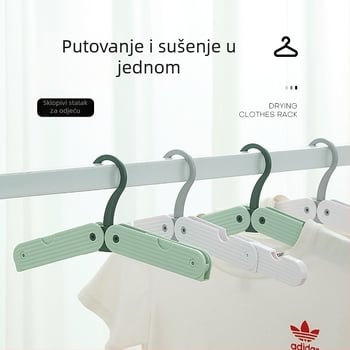 Sklopiva vješalica za odjeću za putovanja s klipsama, pogodna za poslovna putovanja i boravak u hotelima, prijenosna