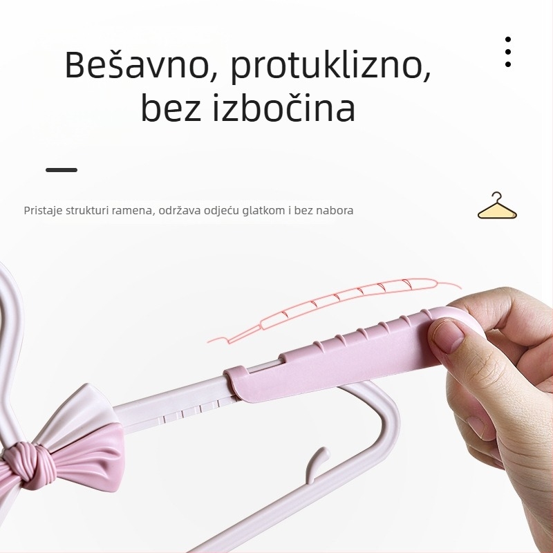 Dječja plastična sklopiva vješalica, mala veličina, protuklizni držač za hlače, dječja vješalica za odjeću s motivom leptira