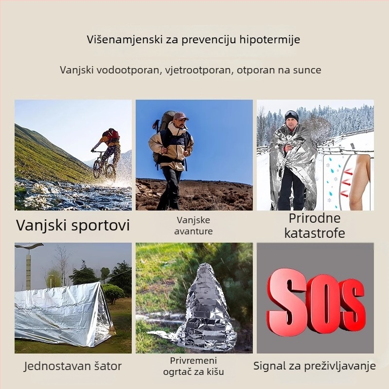 Deka za nuždu i termička deka, sastojci kompleta prve pomoći