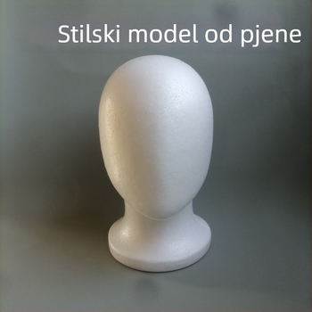 Bijela pjenasta glava – kalup za prikazivanje perika i šišanje kose, bez lica, ženski manekenski model