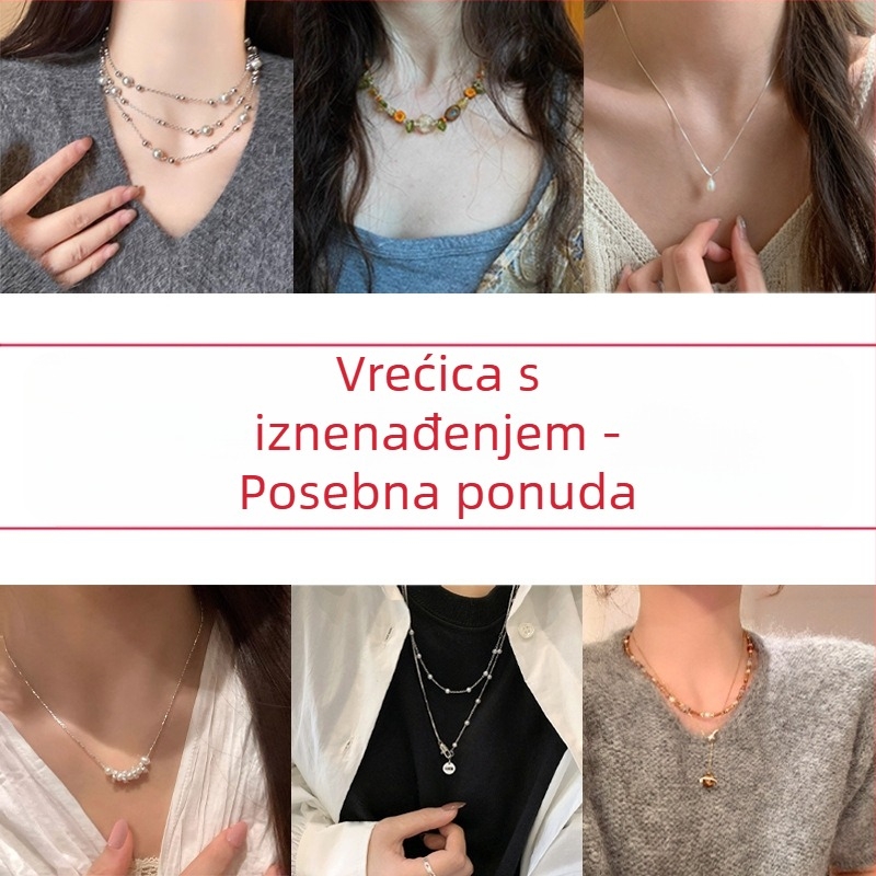 Bakarno geometrijsko ogrlica, unisex, lagani luksuz, duljina 51–60 cm, jesen 2025 izdanje