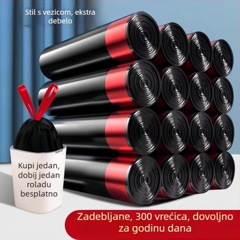 Povećana vrećica za smeće sa šnurlom, velika veličina, kućna upotreba, plastična vrećica s automatskim zatvaranjem