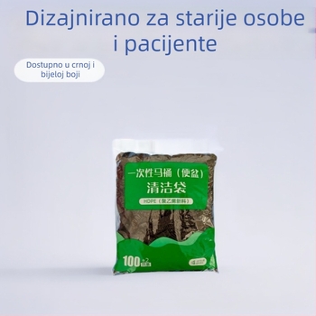 Velike biološki razgradive vreće za otpad s elastičnim otvorom za pacijente u krevetu, mobilne navlake za sjedalo WC-a, plastične vreće za čišćenje