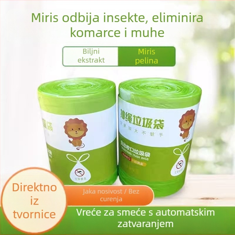Smeđe vrećica s mirisom pelina, s vezom, kuhinjska zadebljana, srednja-velika veličina, otporna na kidanje, ekstra debela