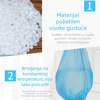 Miaojie Debele kućne vreće za otpad, s ravnim otvorom, jednokratne, izdržljive