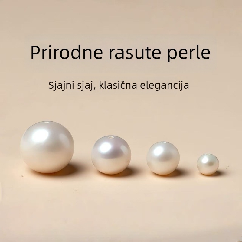 Prirodne slatkovodne biserne perle, okrugle perle promjera 10 mm, za DIY nakit, perle za ogrlicu