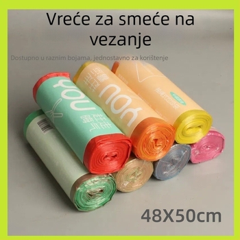 Torbe za smeće sa šnurlom, jednokratne, višebojne, za kućnu upotrebu (kuhinja i kupaonica)