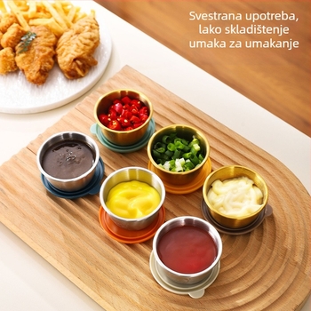 Mini posuda za začine od nehrđajućeg čelika 304, prenosiva, kuhinjska skladišna posuda