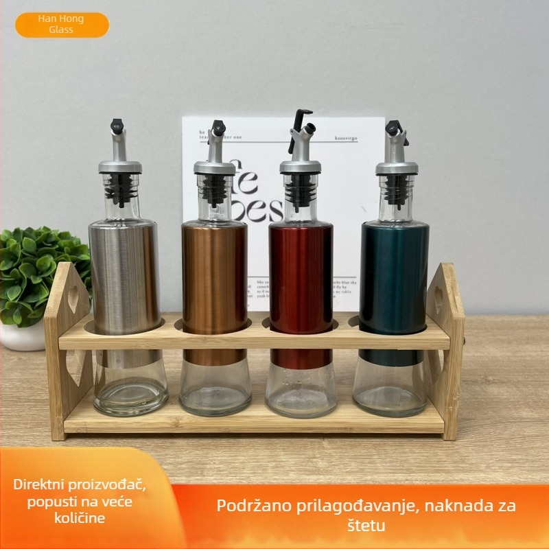 Pumpičasta posuda za ulje, protiv propuštanja, staklena ili nehrđajućeg čelika, kvaliteta hrane, kuhinja, živopisne boje