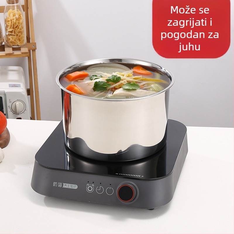Nehrđajući čelični posuda za začine s poklopcem, okrugli kuhinjski spremnik za začine, posuda za ulje i sol, posuda za mlijeko za čaj