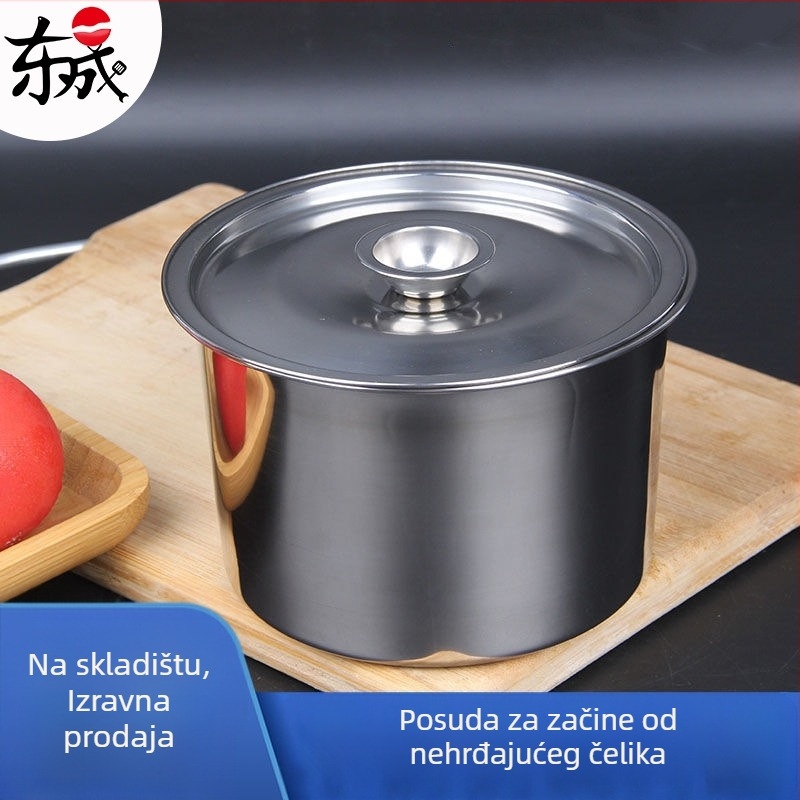 Spremnik od nehrđajućeg čelika za začine s poklopcem – kuhinjski spremnik za umake i ulja