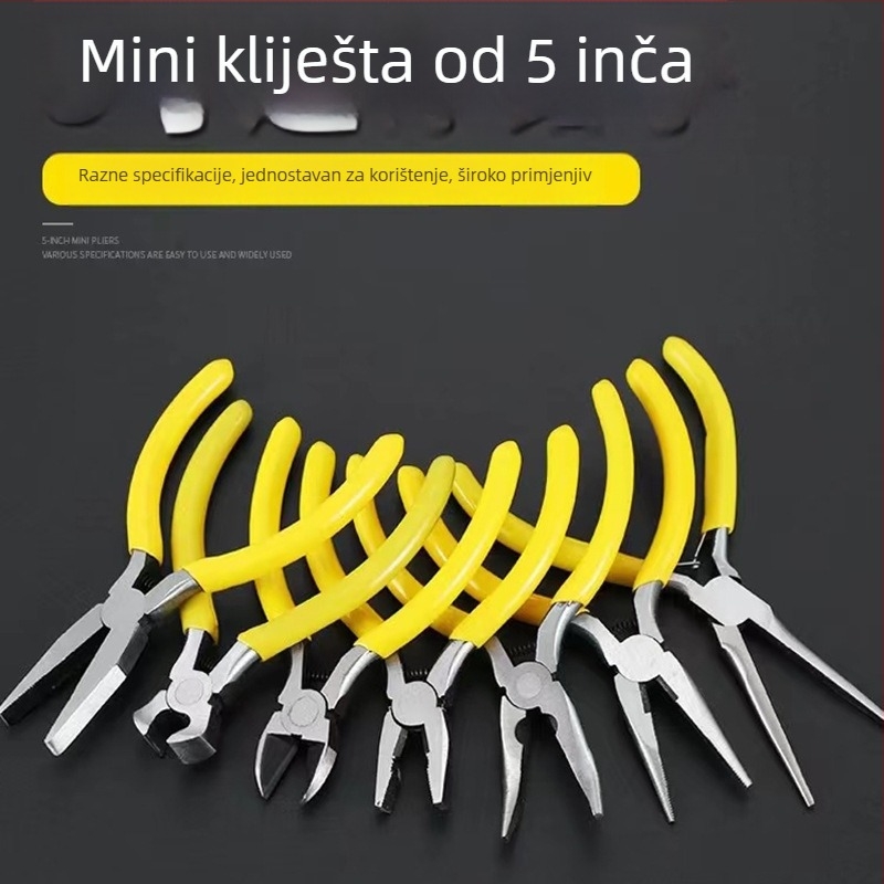 5-inčne klešta za nakit s iglastim nosom, dijagonalnim rezom i zakrivljenim nosom – višenamjenski DIY alat za nakit