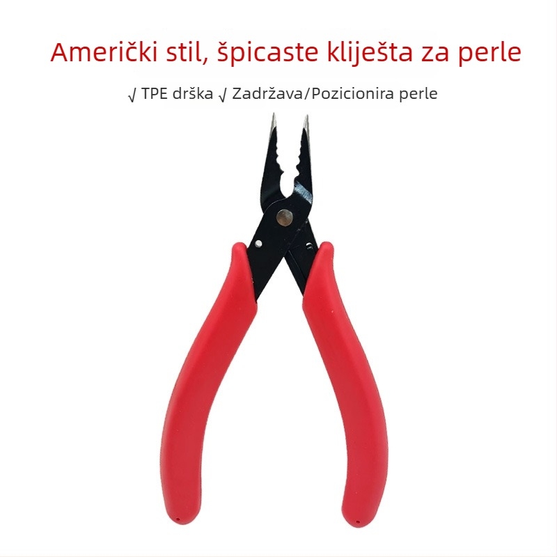 Klešta s oštrim vrhom za male perle — DIY alat za izradu nakita, pozicioniranje perli i pričvršćivanje žice