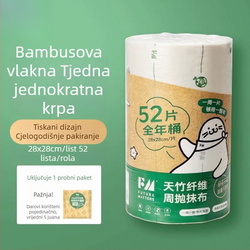 Jednokratna krpa od vlakana bambusa, ekstra velika i debela, upija vodu, ne upija ulje, za kuhinju i kućnu upotrebu.