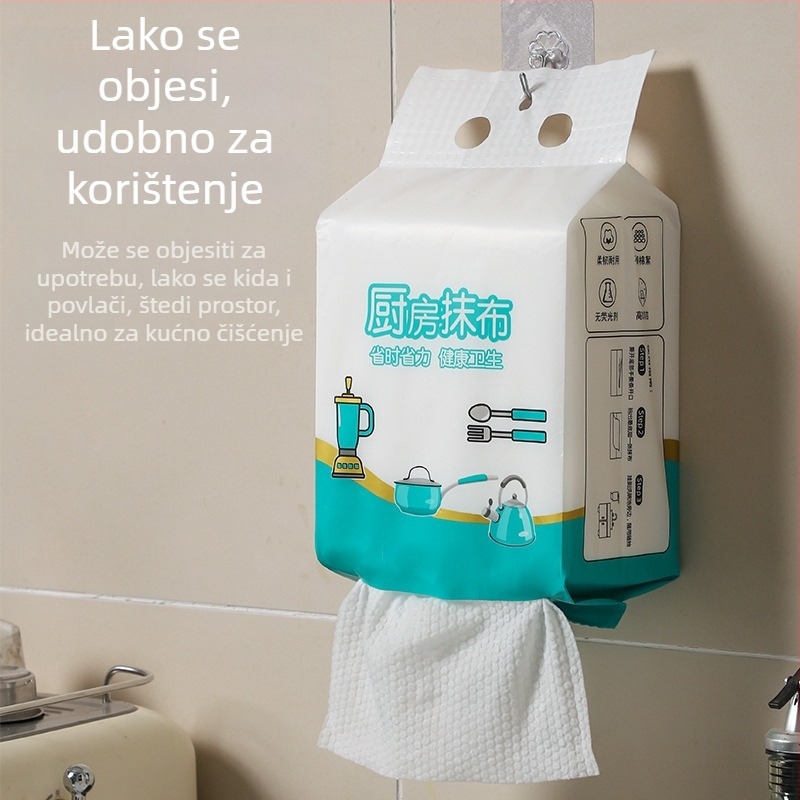 Jednokratna krpa za pranje suđa, visića kuhinjska krpa, zidni držač