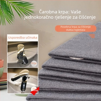 Čarobna krpa za čišćenje stakla, bez tragova i vodotiska, bez mrlja, poliesterska