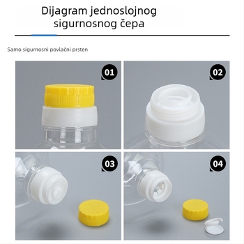 Prozirna plastična boca od 2,5 L za ocat, sojino umak i alkohol