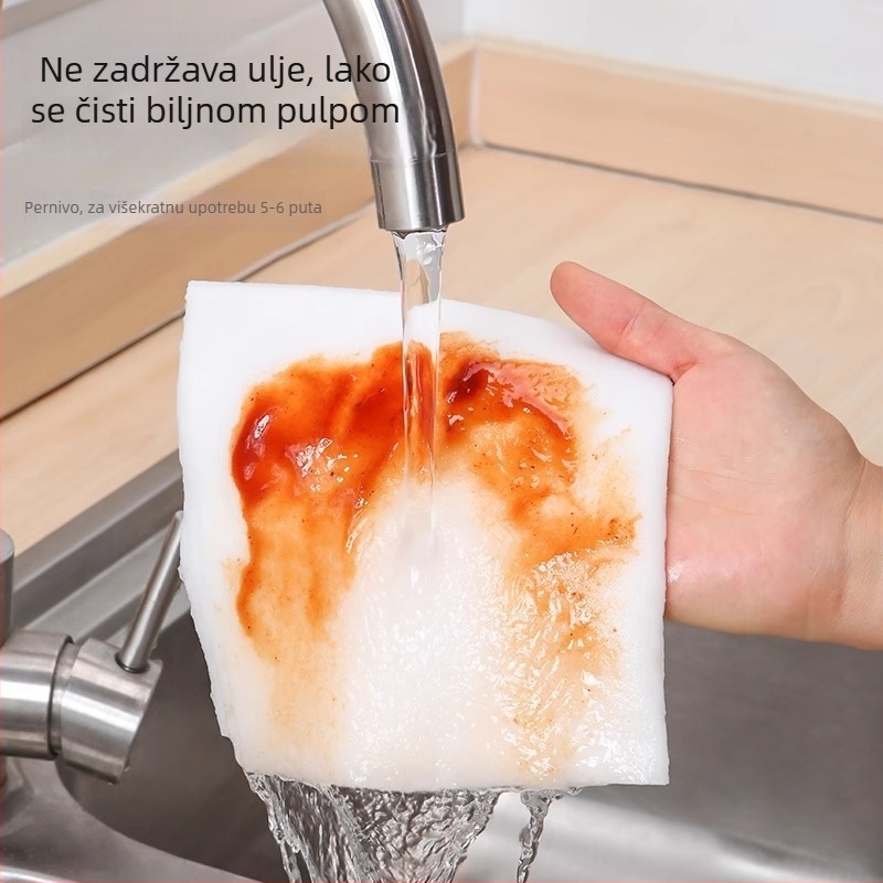 Jednokratna krpa od bambusovih vlakana za kuhinju, upija masnoću i uklanja mrlje, zgušnjena, dvostruka uporaba – suha i mokra, jednostavna za korištenje
