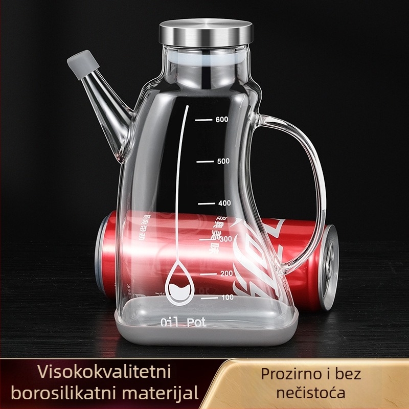 Sparkling Premium staklena bočica za ulje od borosilikatnog stakla – velika boca za sojin sos i ocat, kuhinjsko skladištenje
