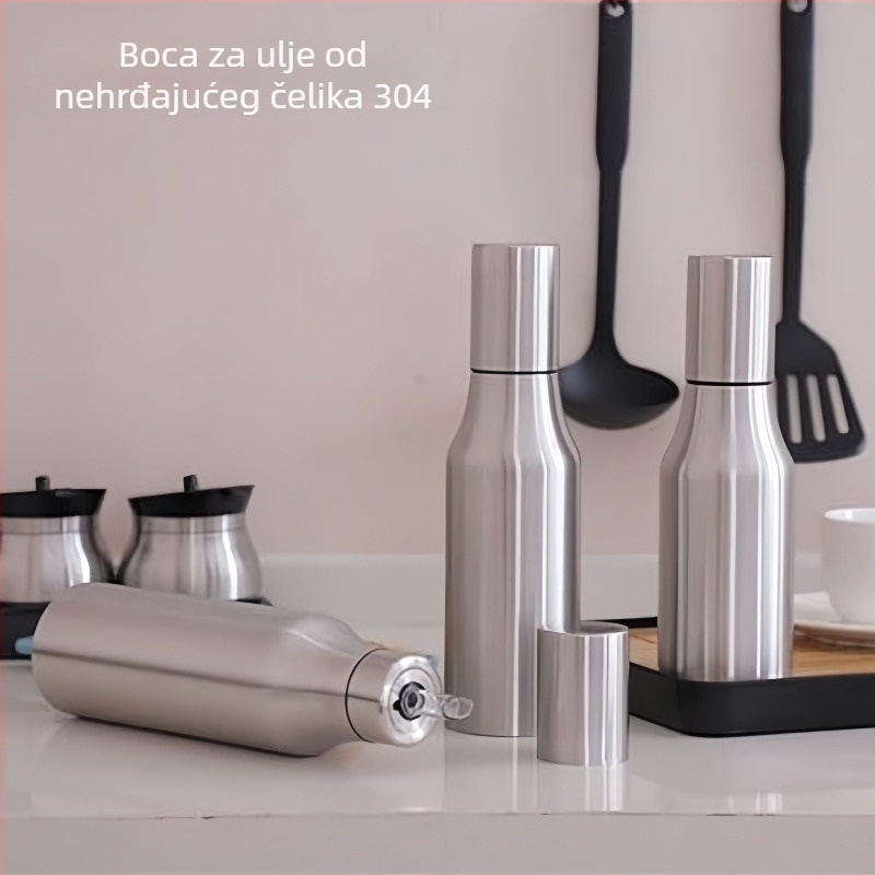 FCM304 nehrđajući čelik, boca za ulje, zatvorena prašini, kuhinjska boca za začine, 500ml/750ml/1000ml, za kućnu upotrebu