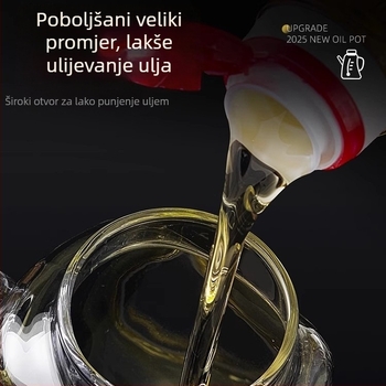 Staklena boca za ulje za kuhinju, velikog kapaciteta, otporna na izlijevanje, pogodna za ulje, sojin umak, ocat i začine.