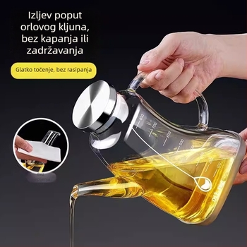 Staklena boca za ulje za kućnu upotrebu, bez kapanja, boca za ulje, boca za sojin umak i ocat, spremnik za skladištenje ulja