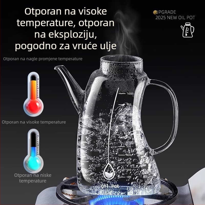 Staklena boca za ulje za kućnu upotrebu, bez kapanja, boca za ulje, boca za sojin umak i ocat, spremnik za skladištenje ulja