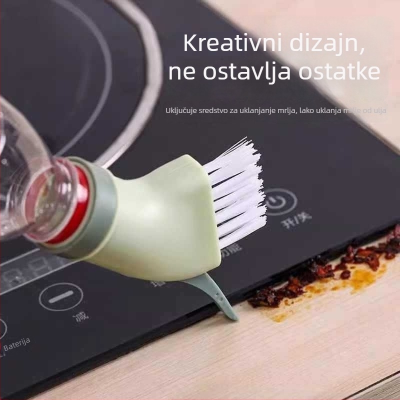 Višenamjenska četka za čišćenje bez mrtvih kutova, može se spojiti s bocom mineralne vode, mokra i suha ravna glava, četke za uske prostore