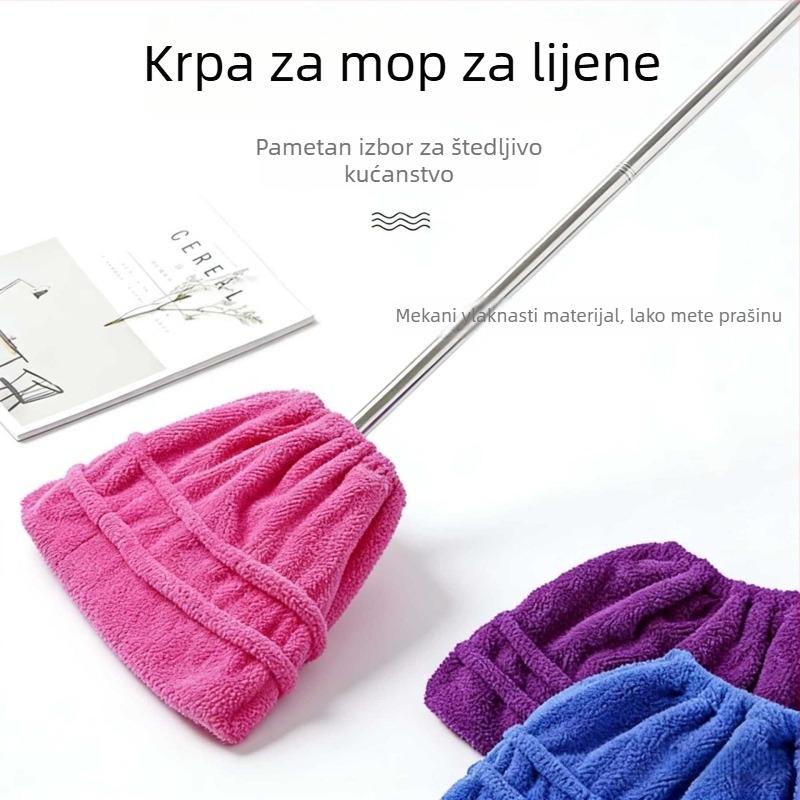 Navlaka za glavu mopa od koralnog flisa, upijajuća, za suho i mokro čišćenje, višenamjenska