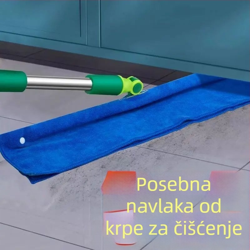 Magični mop s dvostrukom namjenom krpe za brisanje i mopiranje, glava s perforiranim dizajnom i povećanom debljinom