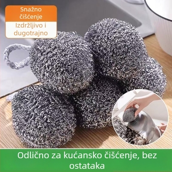Nehrđajuća čelična kuglica za pranje posuđa s privjeskom, kuglica od čelične žice za čišćenje posuđa, kuhinjski alat za čišćenje