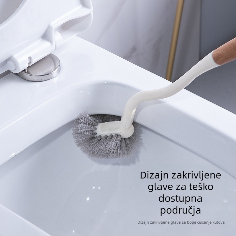 Japanskog stila četka za WC s dugom drškom, zidni nosač, za kućnu upotrebu, temeljito čišćenje svih kutova, višefunkcionalna