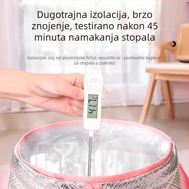 Sklopiva duboka posuda za noge za kućnu upotrebu, prijenosno spa za noge, bazen za noge s izolacijom, debeli spremnik za namakanje nogu