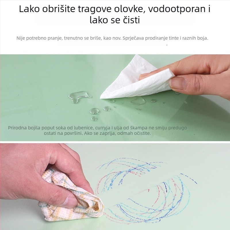 Prozirna PVC podloga za stol za učenike osnovne i srednje škole, vodootporna i otporna na masnoće
